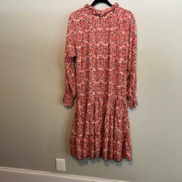 OPT pinks, reds and orange Floral loose fitting Midi dress size XS - Picture 5 of 5